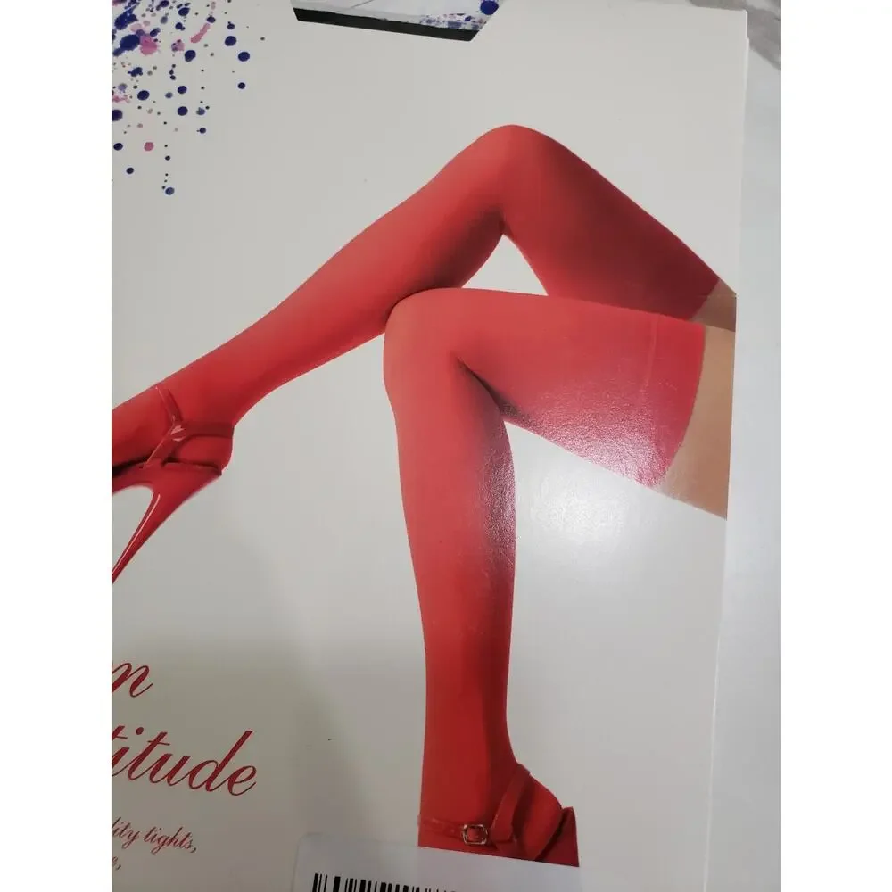 NEW 3 PAIR‎ - BLACK Charm and Attitude Sheer Thigh High Stockings Tights Small